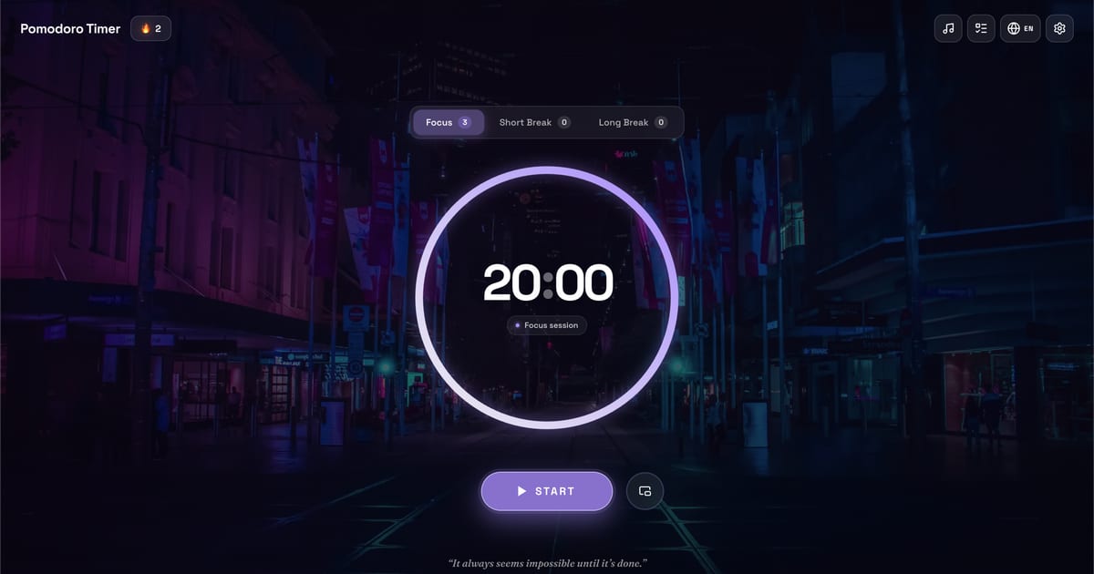 Pomodoro Timer — Do more in less time, stress-free